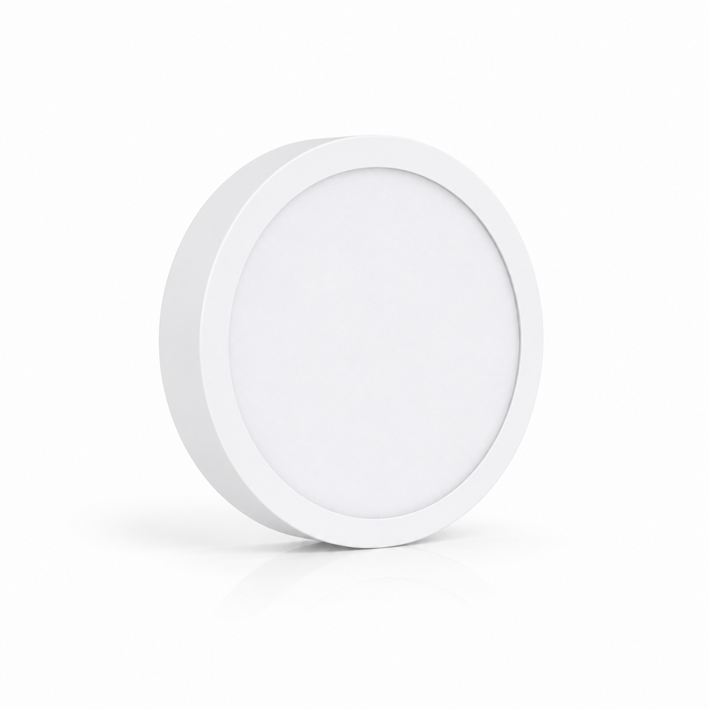 LED Deckenleuchte 12W Ø140mm | 3CCT 3000K/4000K/6000K | 24mm flach | 90W Ersatz | Rund | Weiß | Nicht dimmbar