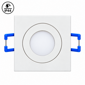 Mini LED Einbaustrahler Eckig 230V Dimmbar | Weiß Matt | IP44 | 55x55mm