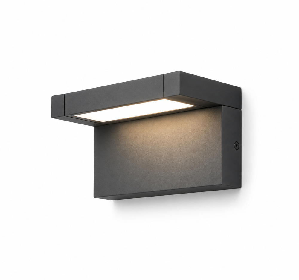 LED Wandleuchte Zeno 13W 1300 Lumen IP54 CCT Aluminium Außenwandleuchte Anthrazit