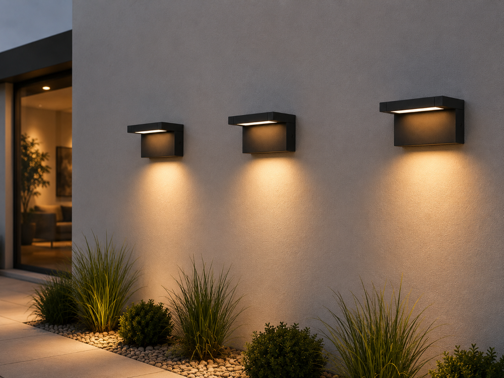 LED Wandleuchte Zeno 13W 1300 Lumen IP54 CCT Aluminium Außenwandleuchte Anthrazit