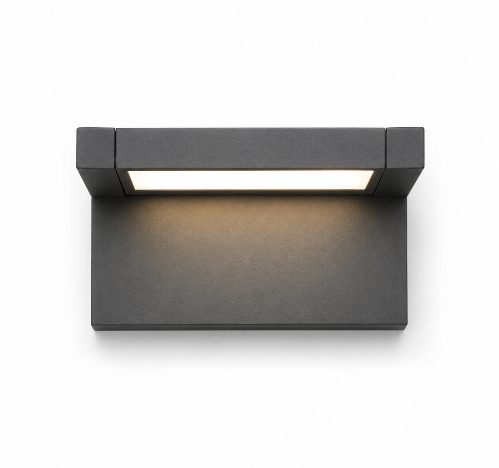 LED Wandleuchte Zeno 13W 1300 Lumen IP54 CCT Aluminium Außenwandleuchte Anthrazit