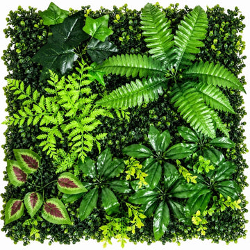 Kunstpflanzenwand Junglefarn 50x50 cm | Künstliche Pflanzenwand 3D zuschneidbar