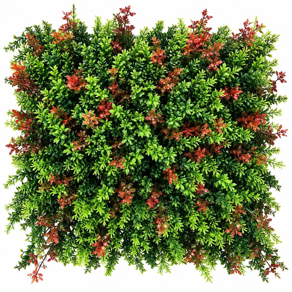 Kunstpflanzenwand Escallonia 40x60 cm | Künstliche Pflanzenwand 3D zuschneidbar