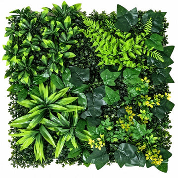 Kunstpflanzenwand Jungle 50x50 cm | Künstliche Pflanzenwand 3D zuschneidbar