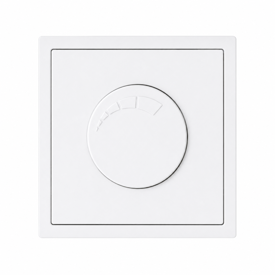 LED Drehdimmer Weiß – Moderner Unterputz Lichtdimmer für stilvolle Smart Home & Wohnraum Beleuchtung