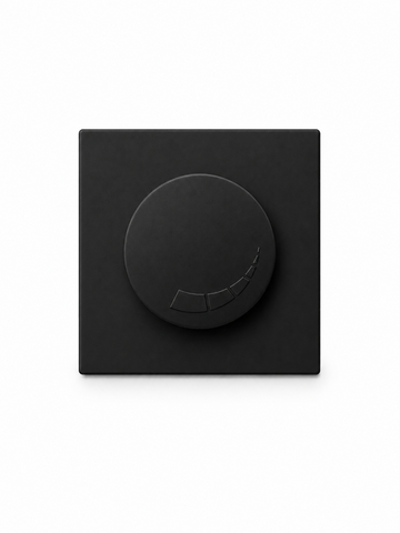 LED Drehdimmer Schwarz – Moderner Unterputz Lichtdimmer für stilvolle Smart Home & Wohnraum Beleuchtung