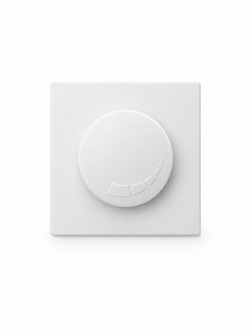 LED Drehdimmer Weiß – Moderner Unterputz Lichtdimmer für stilvolle Smart Home & Wohnraum Beleuchtung