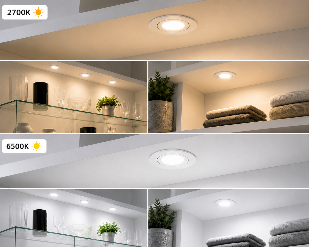 Mini LED Einbaustrahler Rund Weiß Matt  inkl. 3W LED