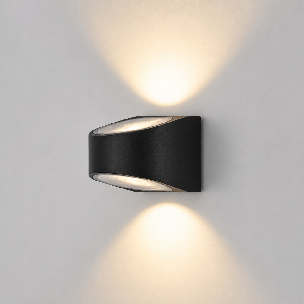Nexa LED Wandleuchte Außen 14W (2x7W) | 1500 Lumen | 3000K Warmweiß | IP54 | Aluminium | Up & Down Wandlampe