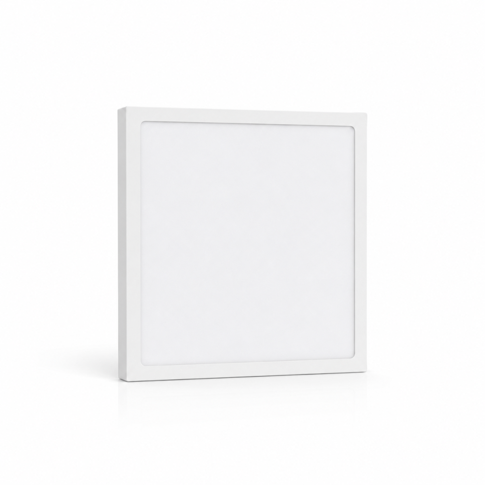 LED Deckenleuchte 18W Ø192mm | 3CCT 3000K/4000K/6000K | 24mm flach | 130W Ersatz | Eckig | Weiß | Nicht dimmbar