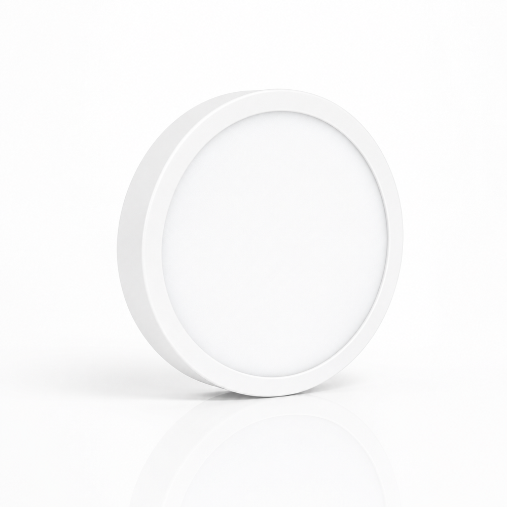 LED Deckenleuchte 12W Ø140mm | 3CCT 3000K/4000K/6000K | 24mm flach | 90W Ersatz | Rund | Weiß | Nicht dimmbar