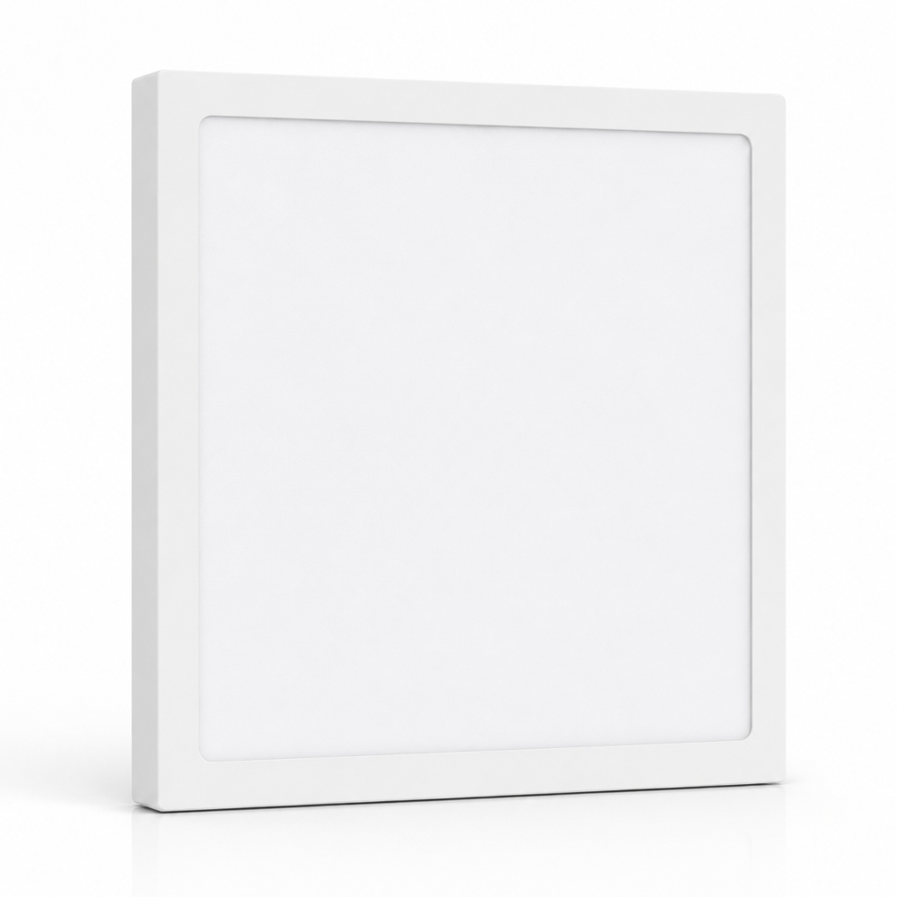 LED Deckenleuchte 24W Ø270mm | 3CCT 3000K/4000K/6000K | 30mm flach | 170W Ersatz | Eckig | Weiß | Nicht dimmbar