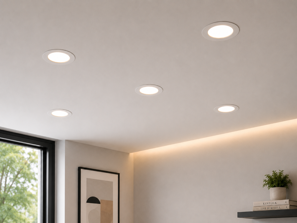 LED Einbaupanel 6W Weiß – 500 Lumen – 230V Direktanschluss – CCT 3000K/4000K/6000K – Ultra Flach