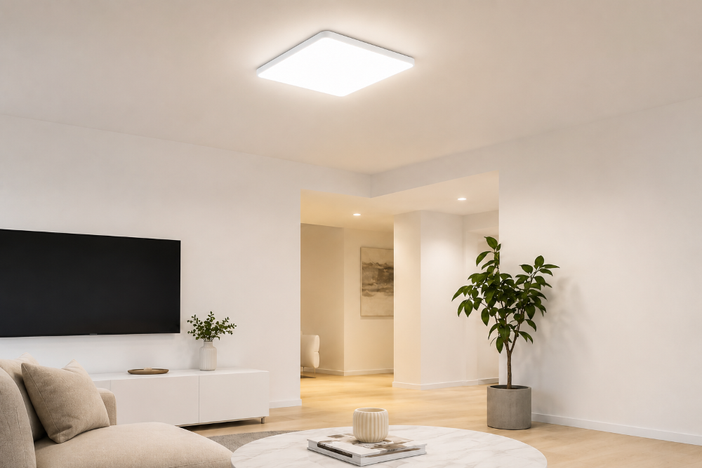 LED Deckenleuchte 40x40 cm 43W – 4524 Lumen – CCT 3000K/4000K/6500K – Flache Deckenlampe IP20