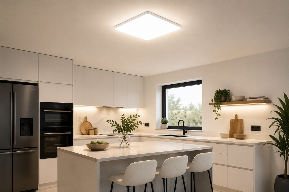 LED Deckenleuchte 40x40 cm 43W – 4524 Lumen – CCT 3000K/4000K/6500K – Flache Deckenlampe IP20