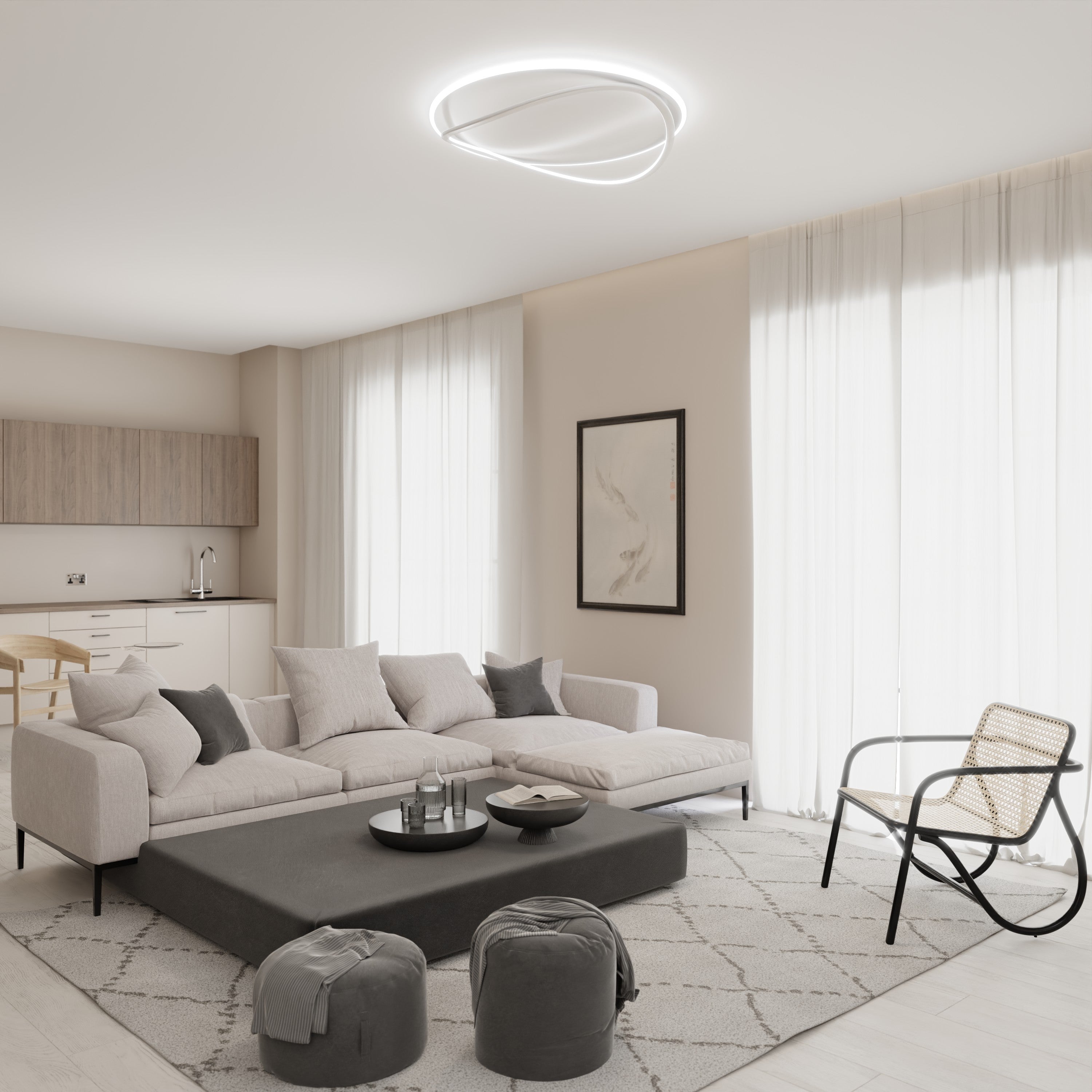 LED Deckenleuchte skulptural – AURORA FLOW LM380-500-W