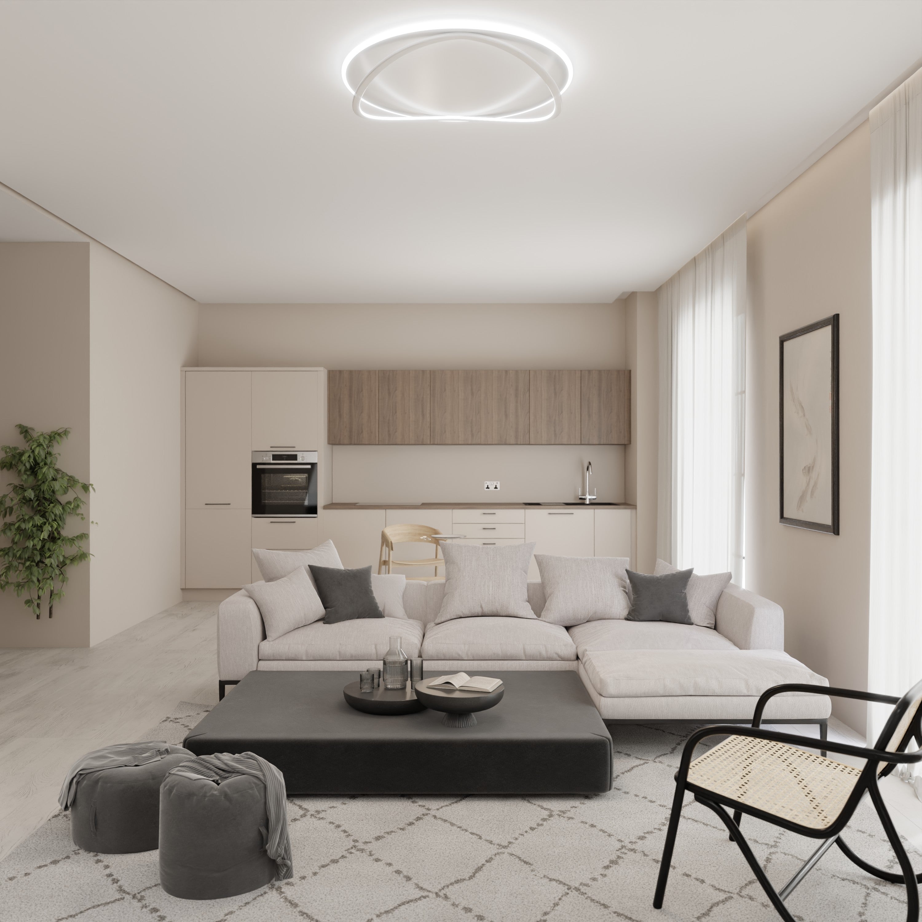 LED Deckenleuchte skulptural – AURORA FLOW LM380-500-W