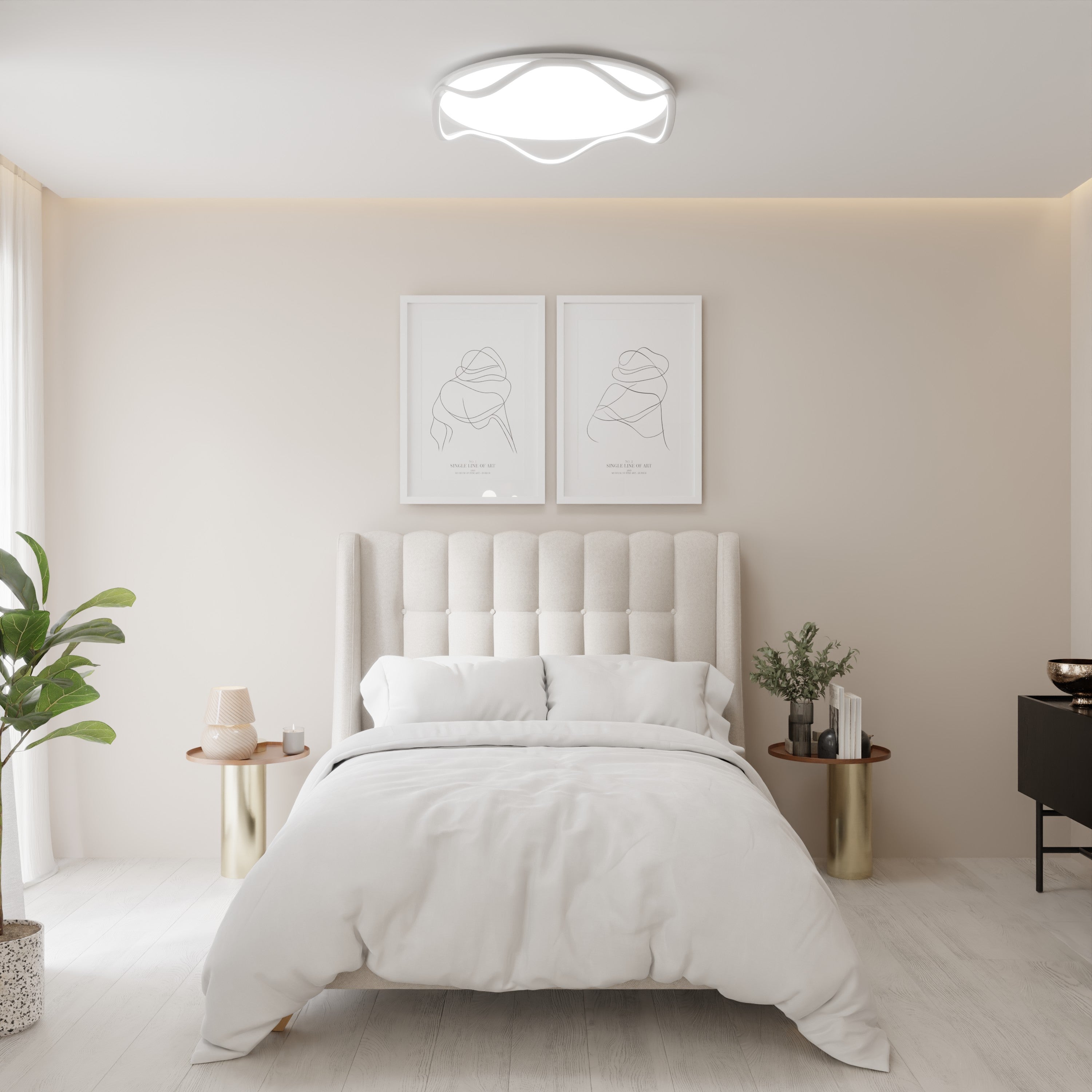 LED Deckenleuchte wellenförmig – LUMOWAVE LM6205-56-W