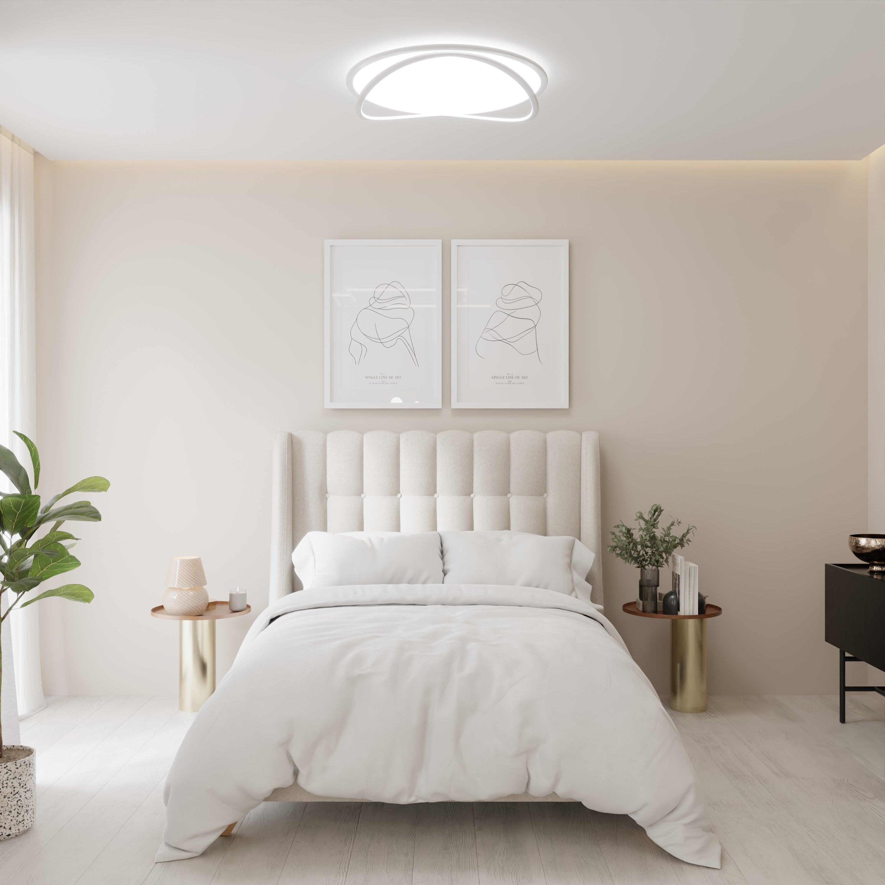 LED Deckenleuchte oval – VELALUXE LM6206-54-W