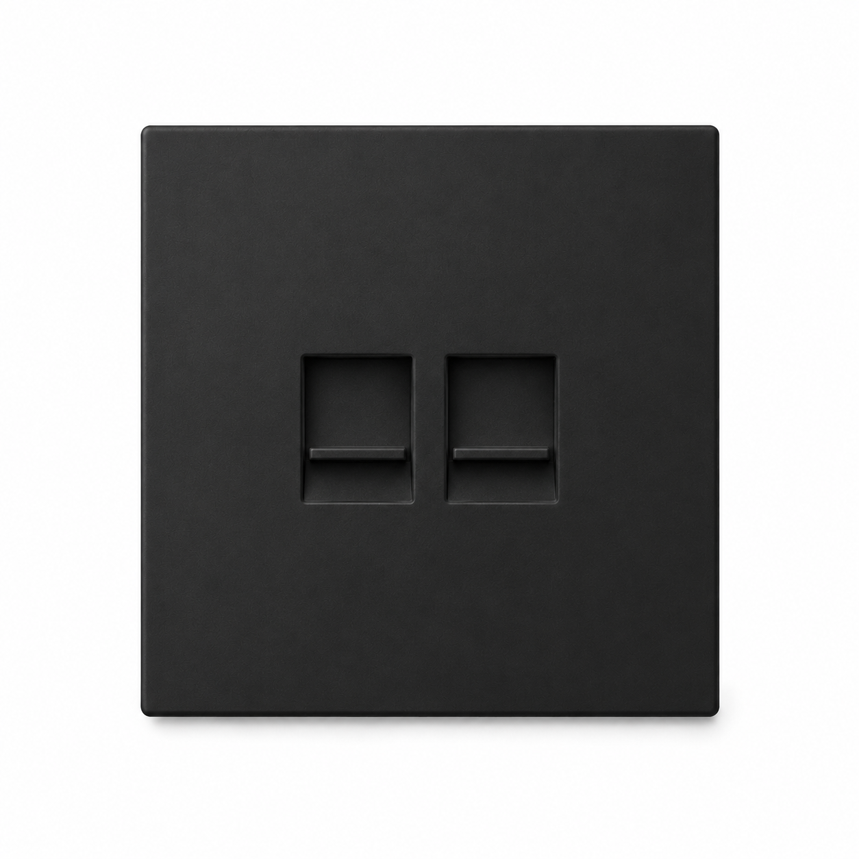 Netzwerkdose 2-fach Schwarz – Moderne RJ45 LAN Wanddose Unterputz im minimalistischen Design