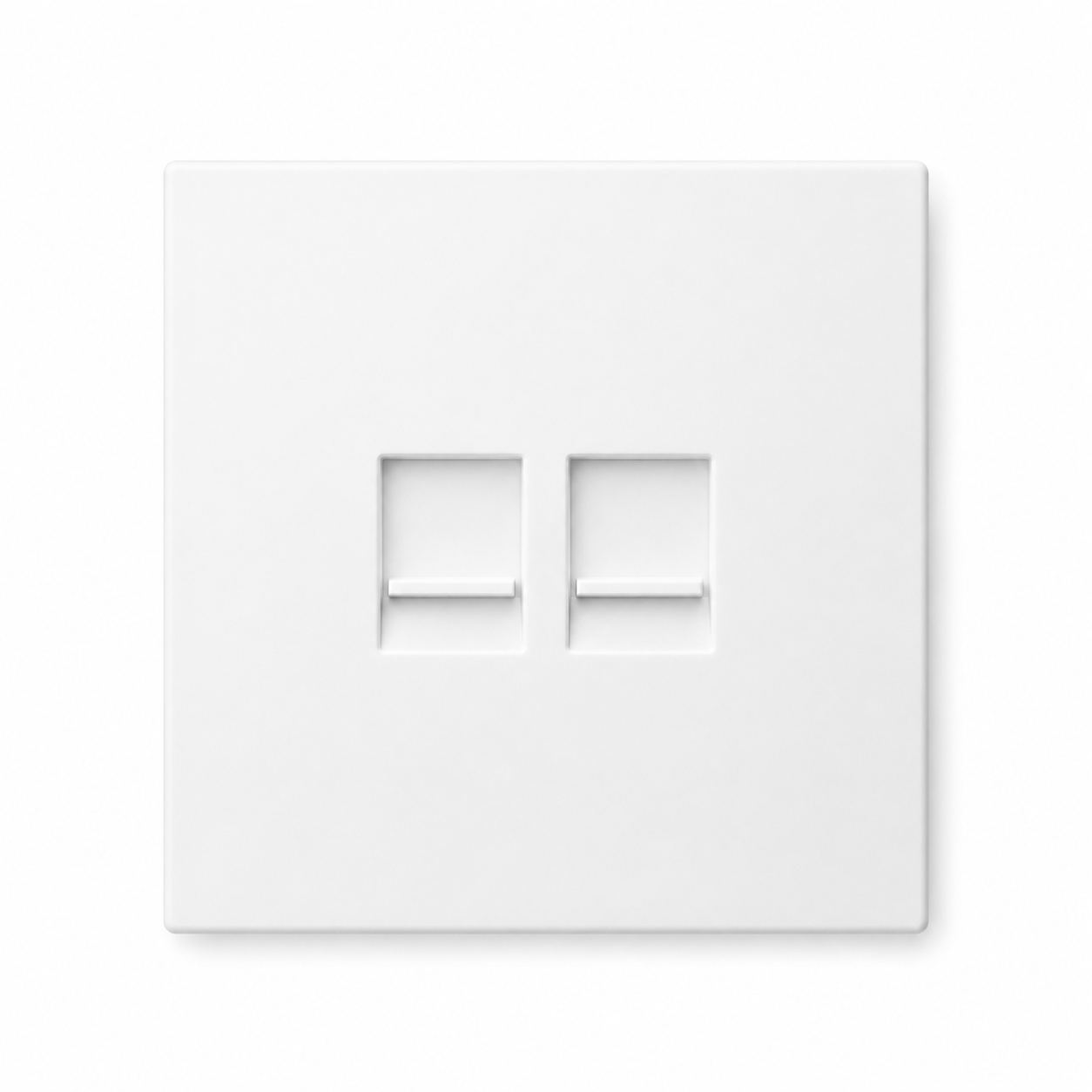 Netzwerkdose 2-fach Weiß Matt – Moderne RJ45 LAN Wanddose Unterputz im minimalistischen Design