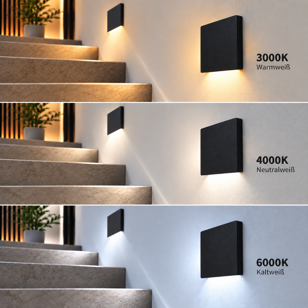 LED Stufenbeleuchtung Down 230V – CCT 3000K/4000K/6000K – 1,2W 93lm IP54