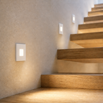 Karo LED Stufenbeleuchtung 230V Unterputz | Dual Color 3000K/4000K | 0,5W/2,5W