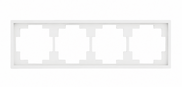 4-fach Schalterrahmen Weiß | Moderner Abdeckrahmen für Steckdosen & Lichtschalter