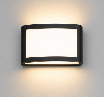 LED Wandleuchte Liora 18W 1300 Lumen IP54 Aluminium Außenleuchte Schwarz