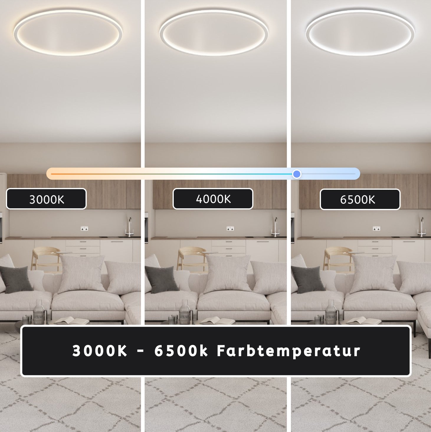 Runde LED Deckenleuchte – LUNARING LM5808
