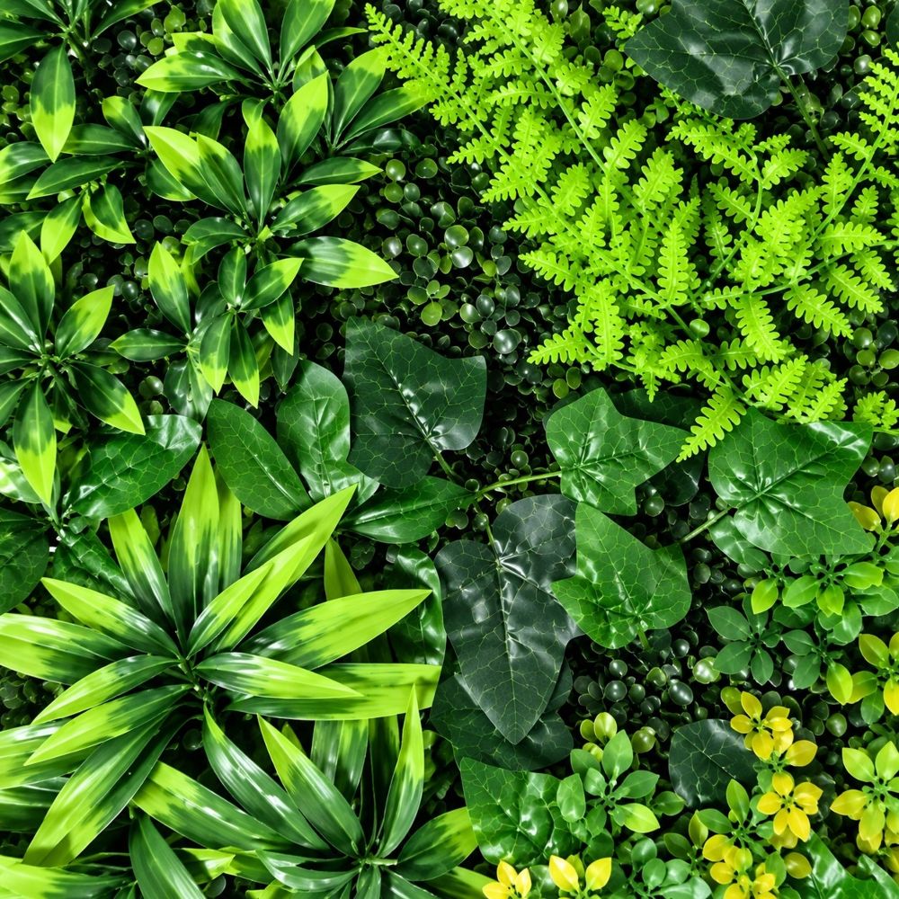 Kunstpflanzenwand Jungle 50x50 cm | Künstliche Pflanzenwand 3D zuschneidbar