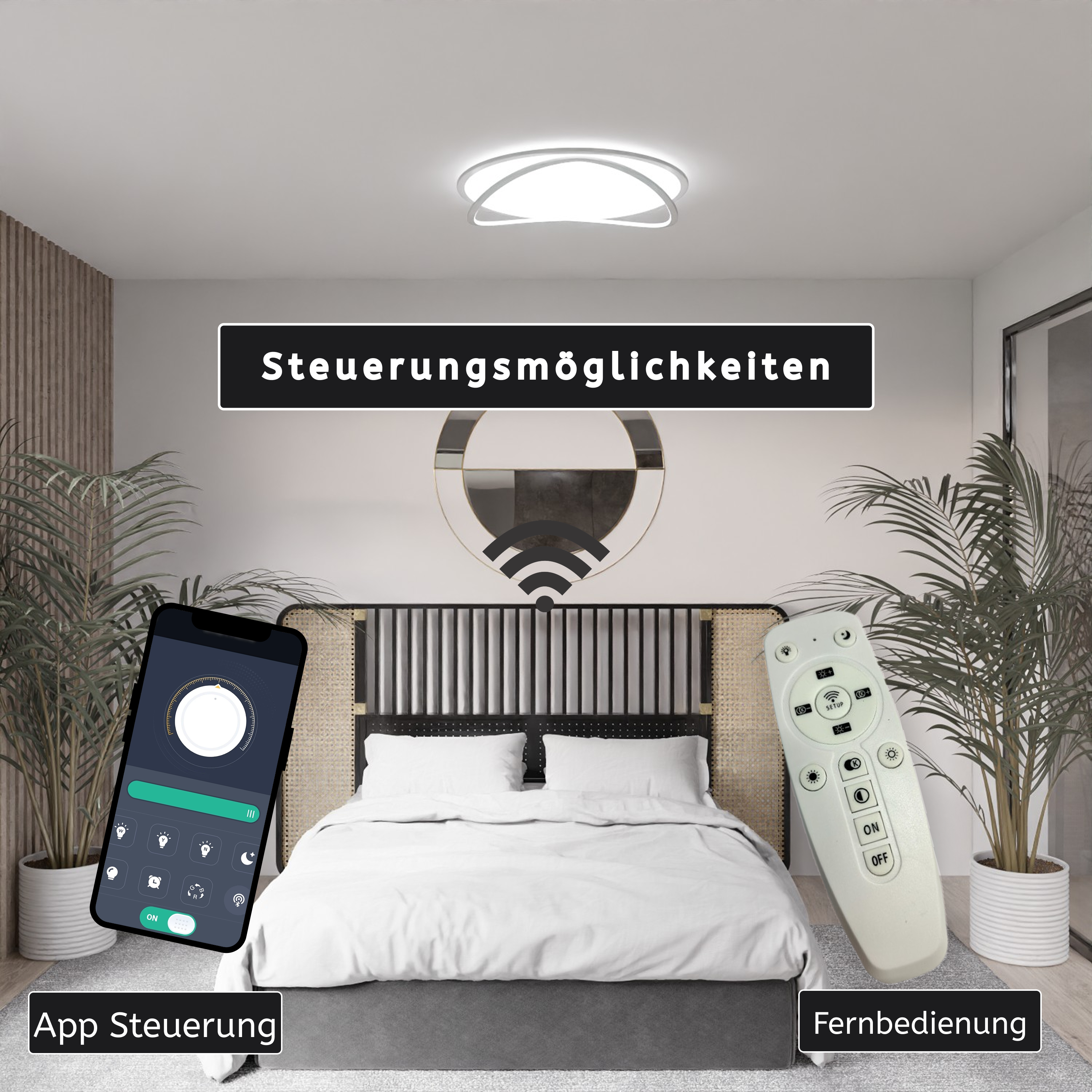 LED Deckenleuchte oval – VELALUXE LM6206-54-W
