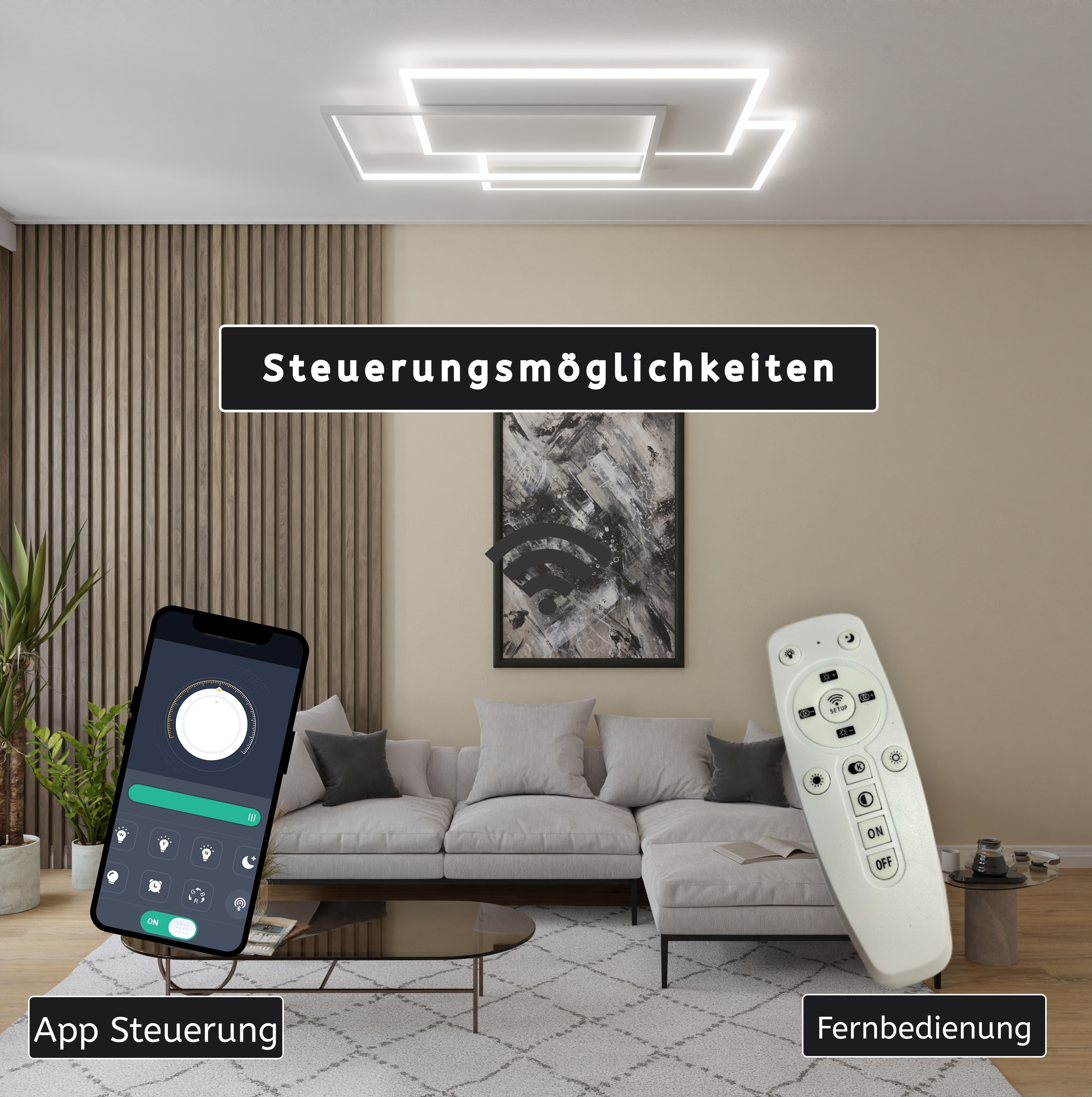 LED Deckenleuchte quadratisch – LUMOSQUARE LM5937