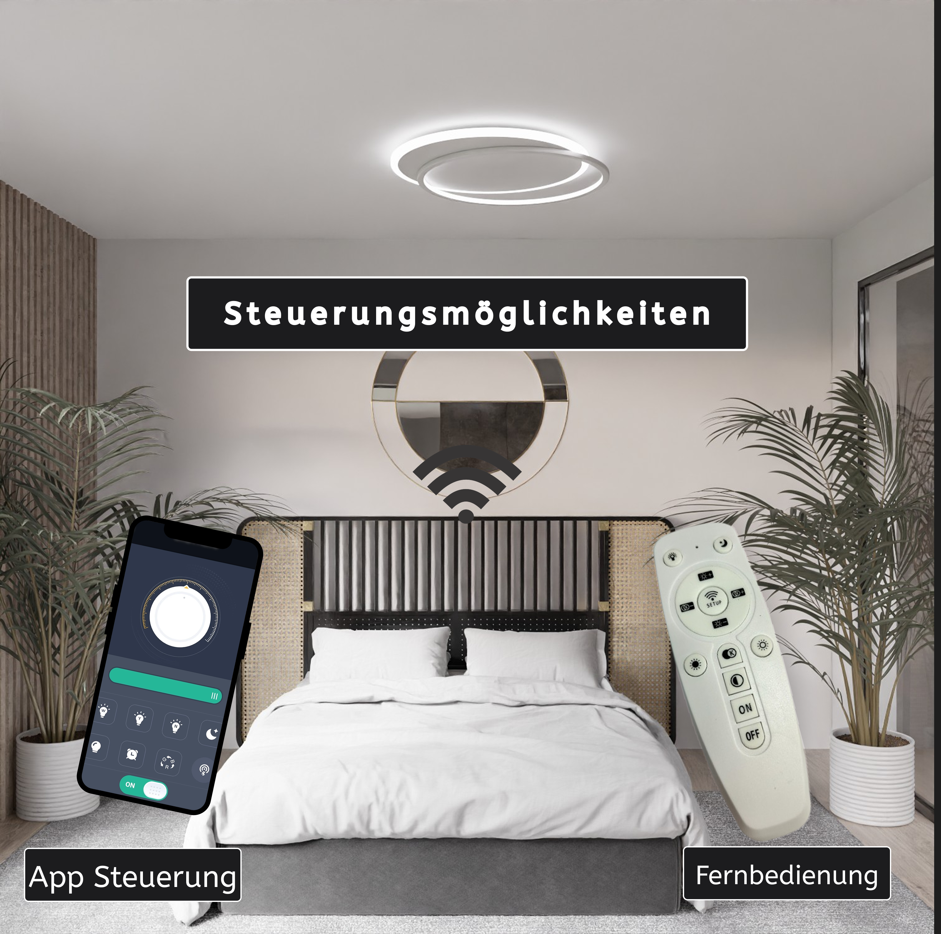 LED Deckenleuchte mit Ringen – LUNA CIRCLES LM5930